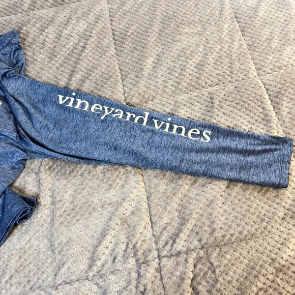 Vineyard Vines Mens Performance Long Sleeve Shirt Blue Snowboard Graphic Medium - Picture 7 of 9